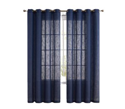 China Cheapest modern indoor light transmission use sheer linen curtains in home supplier china for liviing room for sale