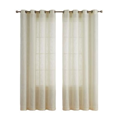 China Light Transmitting Curtains Semi Sheer Linen Window Grommet Durable Privacy With Light Filtering Vertical Drapes For Bedroom for sale