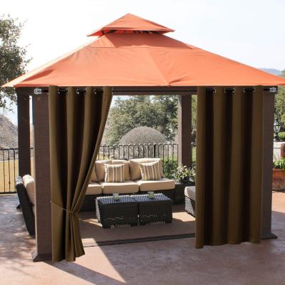 China Outdoor Blackout Pergola Drapes Blackout Patio Outdoor Curtains Waterproof Outside Decor With Rust Proof Grommet For Pergola And Porch for sale