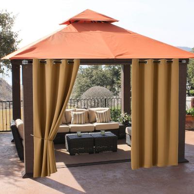 China China Supplier Found Blackout Polyester Blackout Waterproof Outdoor Balcony Curtains for Patio Pergola Porch Lanai Deck and Cabana for sale