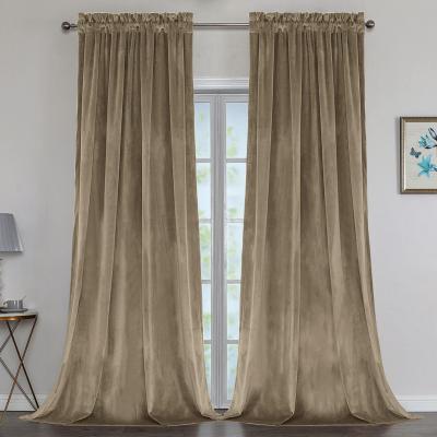 China Factory Hot Supply Shaoxing Blackout Sale Modern Elegant Velvet Soundproof Curtains Ready Made For Five Star Hotel Drapes for sale