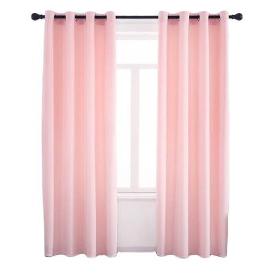 China Hot Selling Elegant Luxury Curtains Blackout Home Use Curtain Pink Color Velvet Drapes For Princess And Girl Room Curtain for sale