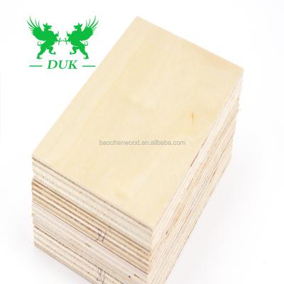 China Indoor Glue E0 Poplar Birch 3mm Thickness Commercial Plywood for sale