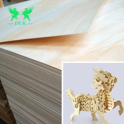 China Toys 3mm 4mm 5mm 6mm Laser Cut Basswood Plywood for sale