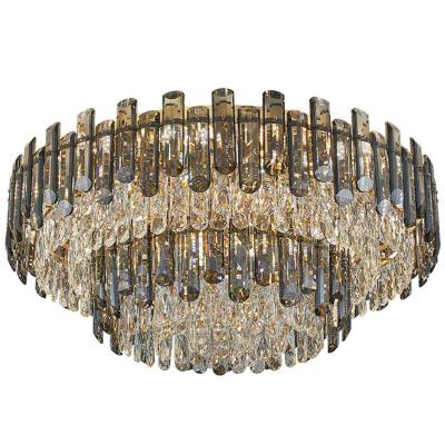 China 2022 Simple Round Crystal Living Room Lamp Bedroom Dining Room New Pendant Lights for sale