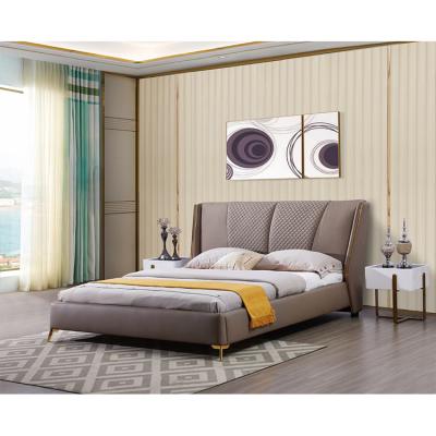 China Storage /multi-function China factory hotel room furniture modern soft leather bed 1.8 M Double Bed for sale