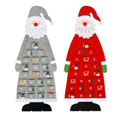 China Wholesale Funny Christmas Ornaments Felt Supplies Creative Christmas Calendar for sale