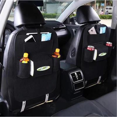 China New Design Fancy Multi Pocket Eco Friendly Felt Car Storage Bag Universal Back Seat Organizer for sale