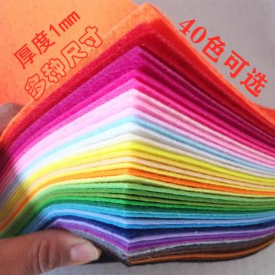 China Hot Selling Diy Colors Anti-Static 40 1mm Felt Colorful Soft Felt Fabric Cloth Sheet for sale