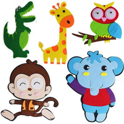 China Interesting Cute DIY Early Education Animal Felt Educational Kids DIY Toy for sale