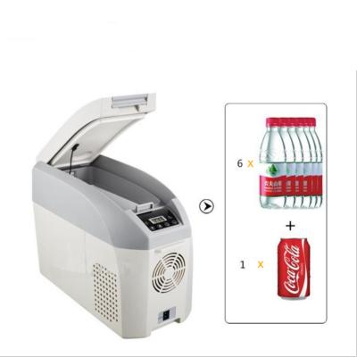 China High Quality Single-temperature AuchMc AM-V20 12v Mini Fridge Freezer Car Refrigerator with Led Light 10L Mini Vehicle Refrigerator for sale