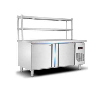 China AuchMc AM-U155 1.5m Single-temperature Direct Cooling Silver Stainless Steel Refrigerator Worktable for sale