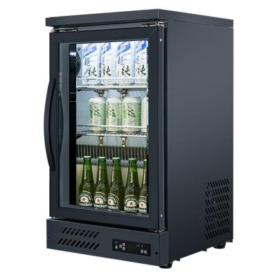 China Single-temperature AuchMc AM-M100 Beverage Refrigerator Beer Display Cooler Mini Commercial Beer Fridge Oven Upright Doors for sale