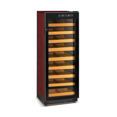 China Single-temperature AuchMc AM-M220 Wooden Cigar Display Showcase Fridge 450L 7 Shelves Cigar Fridge for sale