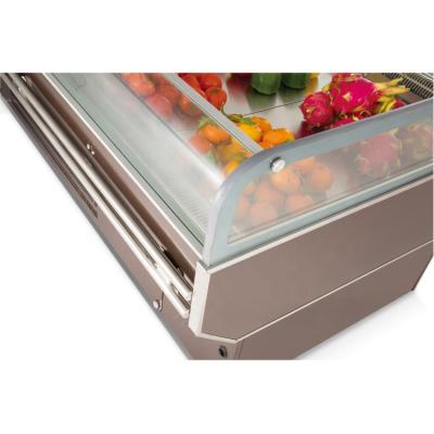 China AuchMc AM-C530D Single-temperature Automatic Commercial Open Display Refrigerator Open Jet Fruit Showcase Freezer for sale