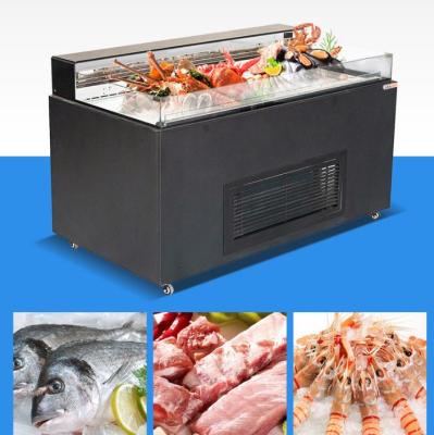 China AuchMc AM-C240B 300L Single-temperature Automatic Food Display LED Light Jet Sushi Refrigerator Seafood Display Cabinet for sale