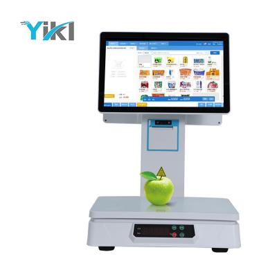 China SDK Digital Weight Scale Cash Register POS System Touch Screen All in One Electronic Weighing Scale with Printer FOB Reference Price for sale