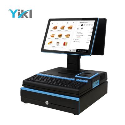 China High Quality SDK Cash Drawer Double Screen Register Commercial Supermarket POS Machine for sale