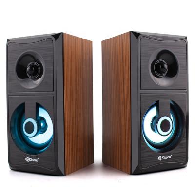 China PORTABLE Home Theater System Wooden Loud Speaker 2.0 Two Way AC Computer / Mobile Speaker for sale