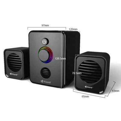 China Kisonli PORTABLE Speaker U-3000 RGB Computer Home Theater System Subwoofer 2.1 Active Speaker for sale