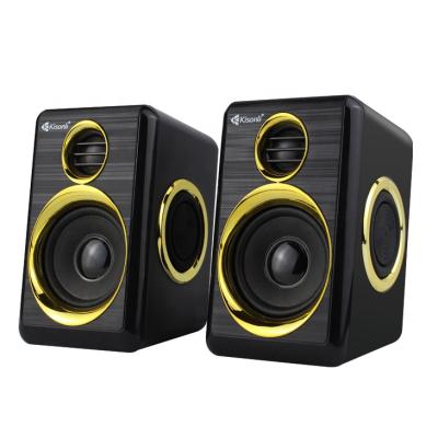 China Kisonli Loud Bass PORTABLE Laptop PC USB Computer Accessory Wired Portable Subwoofer Speaker for sale