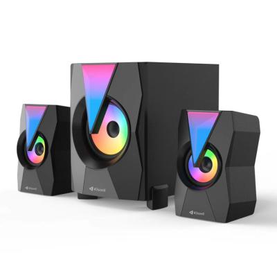 China No USB 2.1 RGB Speaker Mini Desktop 2.1 Channels Multimedia Speakers Sound Dialing Notebook for sale