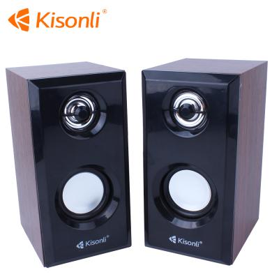 China Mini Professional USB 2.0 Mini Audio Multimedia Dual Channel Wooden Computer Speakers Sound Box for sale