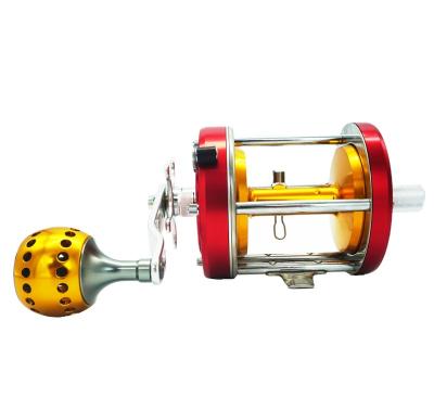 China JKKOOD Straight Fishing Reel 6+1BB Drum Reel Left 4000-10000# Straight Big Drum Solid Metal Fishing Reel for sale