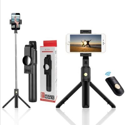 China Amazon Hot 360 Rate Handheld Tripod Camera And Support Mobile Phone With Detachable Wireless Outdoor And Mini Tripod Stand Selfie Stick for sale