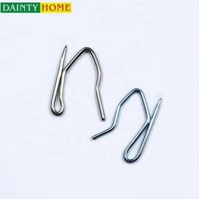 China Minimalist Metal Curtain Pin Hook Drapery N Shape Pin Hook Small Steel Hook for sale