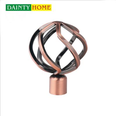 China Factory price design durable and popular hollow curtain finale for curtain pipe, iron curtain rod finial for sale