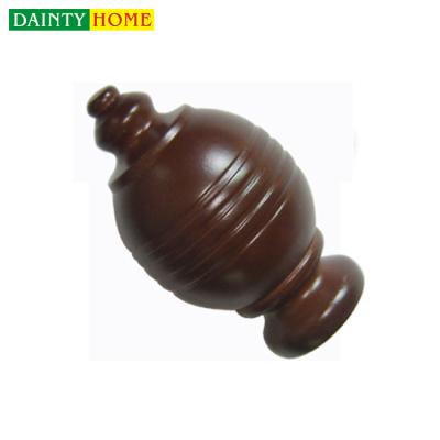 China Fashionable Polish European Classic Style Decorative Wooden Curtain Frames Accessories Rod And Finial for sale