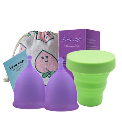 China Wholesale 100% Silicone Soft Reusable Cup Menstrual Cup Menstrual Cup Custom Size Healthy Menstrual Reusable for sale