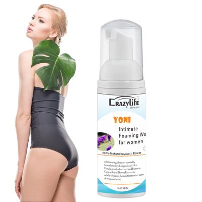 China Foam Wholesale Private Label Vaginal Hygiene Yoni Wash Natural Feminine Intimate Lotion Yoni Wash PH Balanced Foam Wash for sale