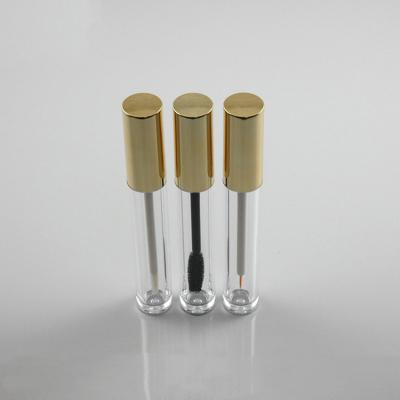 China High Gold Mascara Brush 6ml Eyelash Smudge Brush Tubes Empty Eyeline Bottle Plastic Lip Gloss Tube for sale