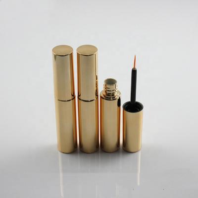 China Gold 8.0ml mascara eyeliner bottle smudge brush bottle high quality cosmetic glossy plastic liquid tube ink mascara empty eyeliner bottle for sale