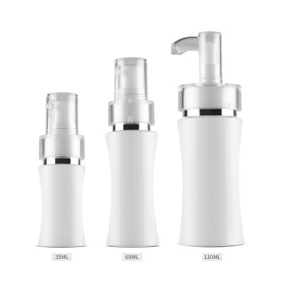 China White Material Cosmetics Packaging 35ml/60ml/110ml Personal Care PET Refillable Bottles Squeeze Emulsion Bottle For Travel for sale