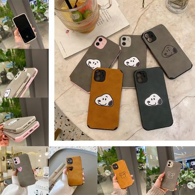 China Custom Leather Phone Case Fine Velvet Lambskin Phone Case For iPhone 13 12 11 Pro Max for sale