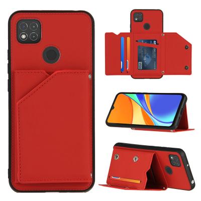 China Leather Phone Case for xiaomi Multifunctional Dual Card Holster Buckle Bracket Anti-drop Protective Wallet Holster Mobile Phone Case for sale