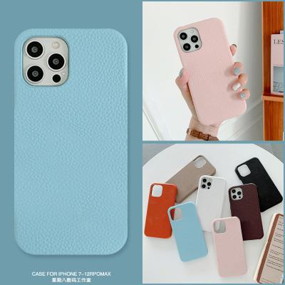 China Dropshipping New Luxury Pebbles Color Leather Phone Case Phone Leather Case For Iphone For Samsung for sale