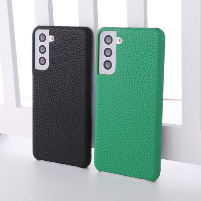 China Dropshipping Leather Phone Cases For Samsung s21 Colorful Luxury Pebbles Leather Phone Case for sale