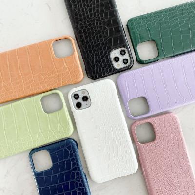 China 2021 Original Luxury Croc Cell Phone Leather Case New Arrival Luxury Leather Shockproof Case For iphone for sale