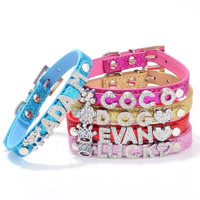 China Custom Wholesale Custom Letter Charm Cheap Dog Collar For Diy Charm for sale