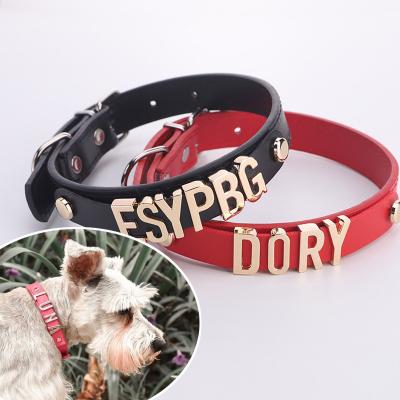 China Customized INS hot sale dropship personalized letter charm cheap dog collar for Diy charm for sale