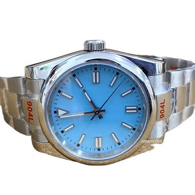 China Automatic Date Watch For Men NH35 Movement 36MM 39MM Case Custom Logo Green Luminous Stainless Steel Automatic Mechanical Wristwatches for sale