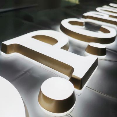 China Buildings factory price custom exterior acrylic 3d channel illuminated frontlit and backlit light led 3d letter sign for store front for sale