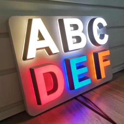 China Buildings factory price custom exterior acrylic 3d channel illuminated frontlit and backlit light led 3d letter sign for store front for sale