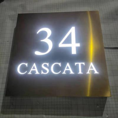 China High Quality Alphabet Logo Metal Wall Letters Buildings Gold Mirror Sign For Store for sale