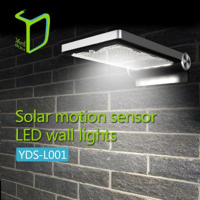 China ABS NEW PRODUCT Waterproof Motion Sensor LED Solar Outdoor Wall Light for sale