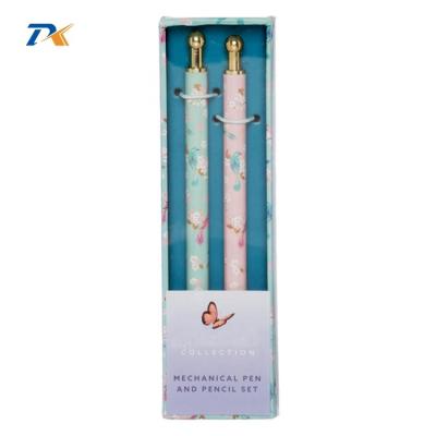 China office & School Pen Women Gift Set Modern Birds School Pen Mechanical Pen And Pencil Set With Gift Box for sale